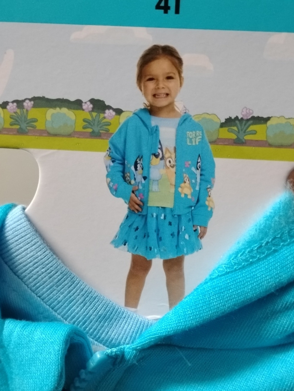 Blue Kids Matching Set with Hoodie & Skirt - For Real Life